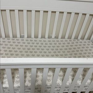 Pottery barn kids elephant crib sheet and changing pad cover